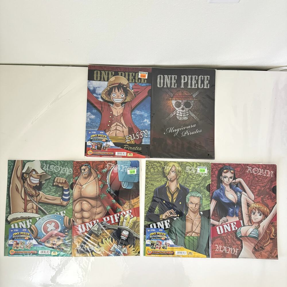 Three One Piece Ichiban Kuji Prize Visual Art‎ Sheet Clear File Poster